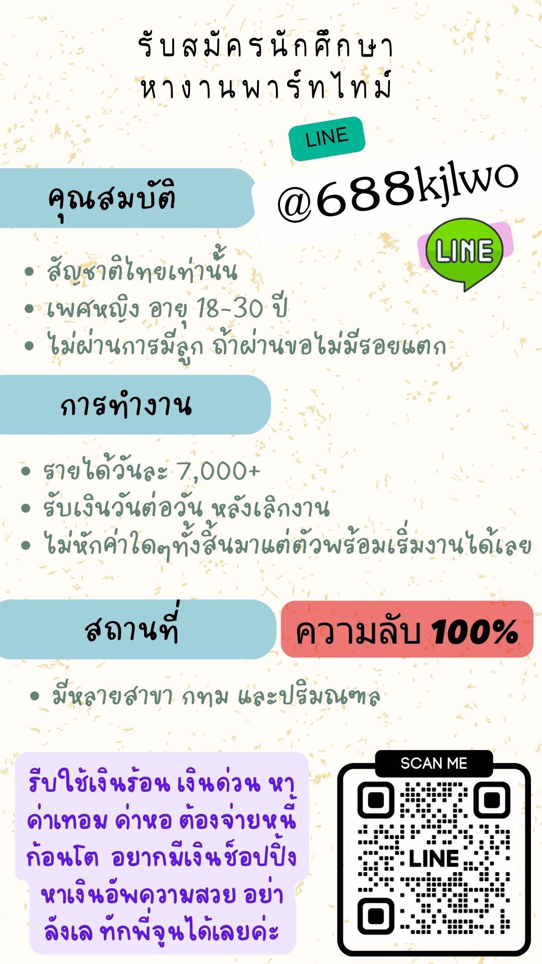 ต้องการหารายได้ด่วน มาเป็นส่วนหนึ่งกับเรา ความลับไม่มีรั่วไหล