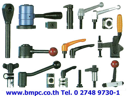 Knob, Clamp lever, ด้ามขัน, Ball plunger, สกรูตัวหนอนปลายลูกปืน, locking bolt, Hand wheel, Hoist ring, star grip, index plunger, spring plunger, Revol