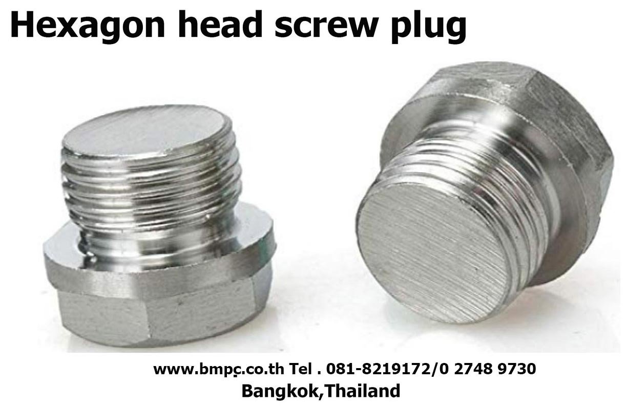 Oil plug, ปลั๊กอุดน้ำมัน, Pipe plug with external taper screw thread , Screw plug, Drain plug, น๊อตถ่ายน้ำมัน, Disc spring
