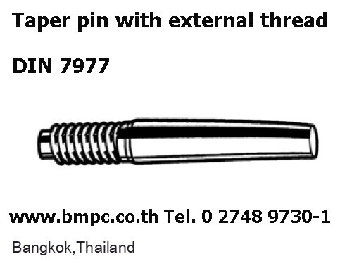 Taper pin with internal thread DIN7878A