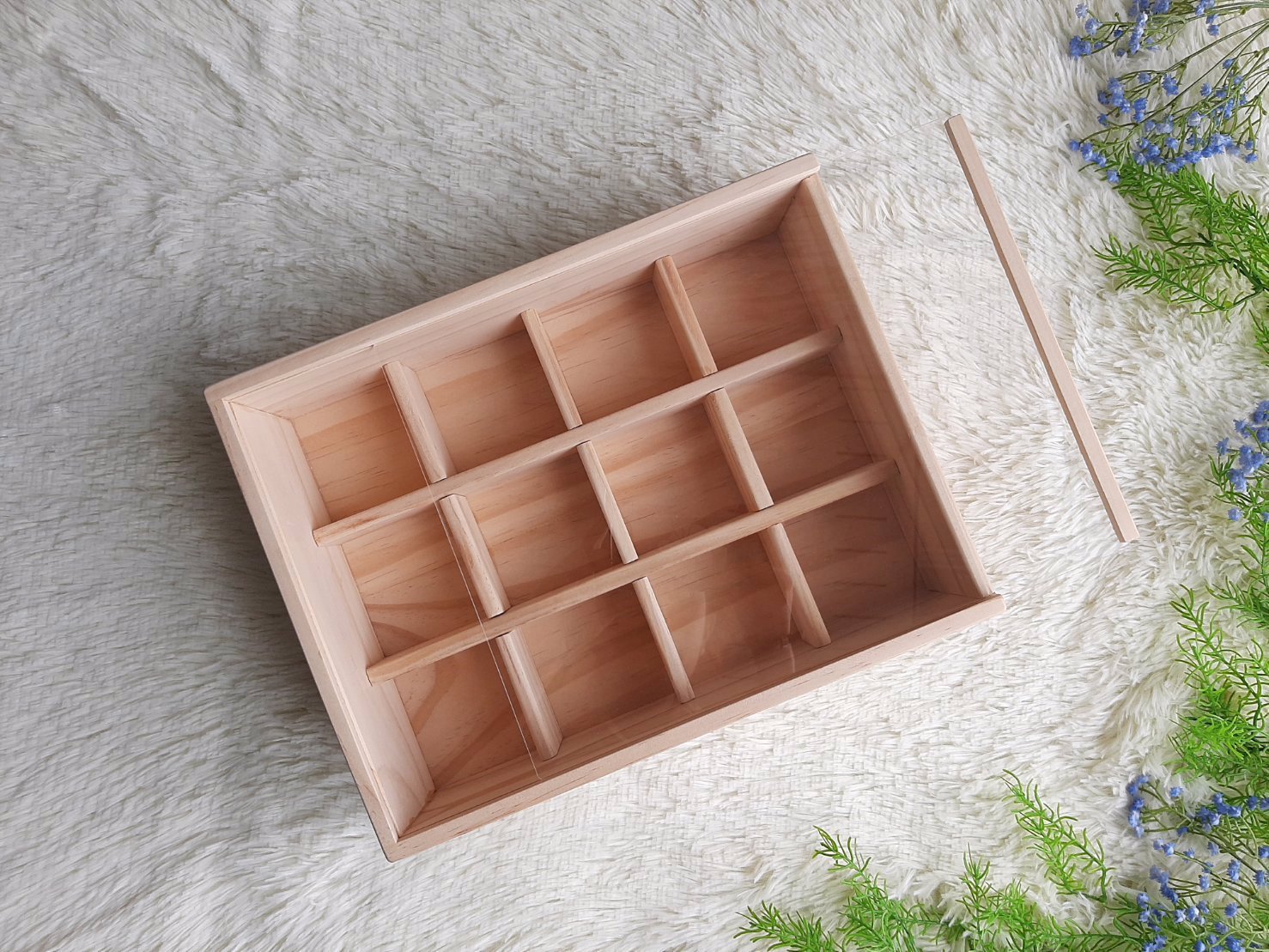 กล่องไม้ฝาสไลด์ อคริลิค