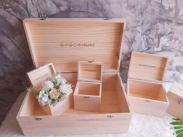 ชุดกล่องไม้เก็บของ