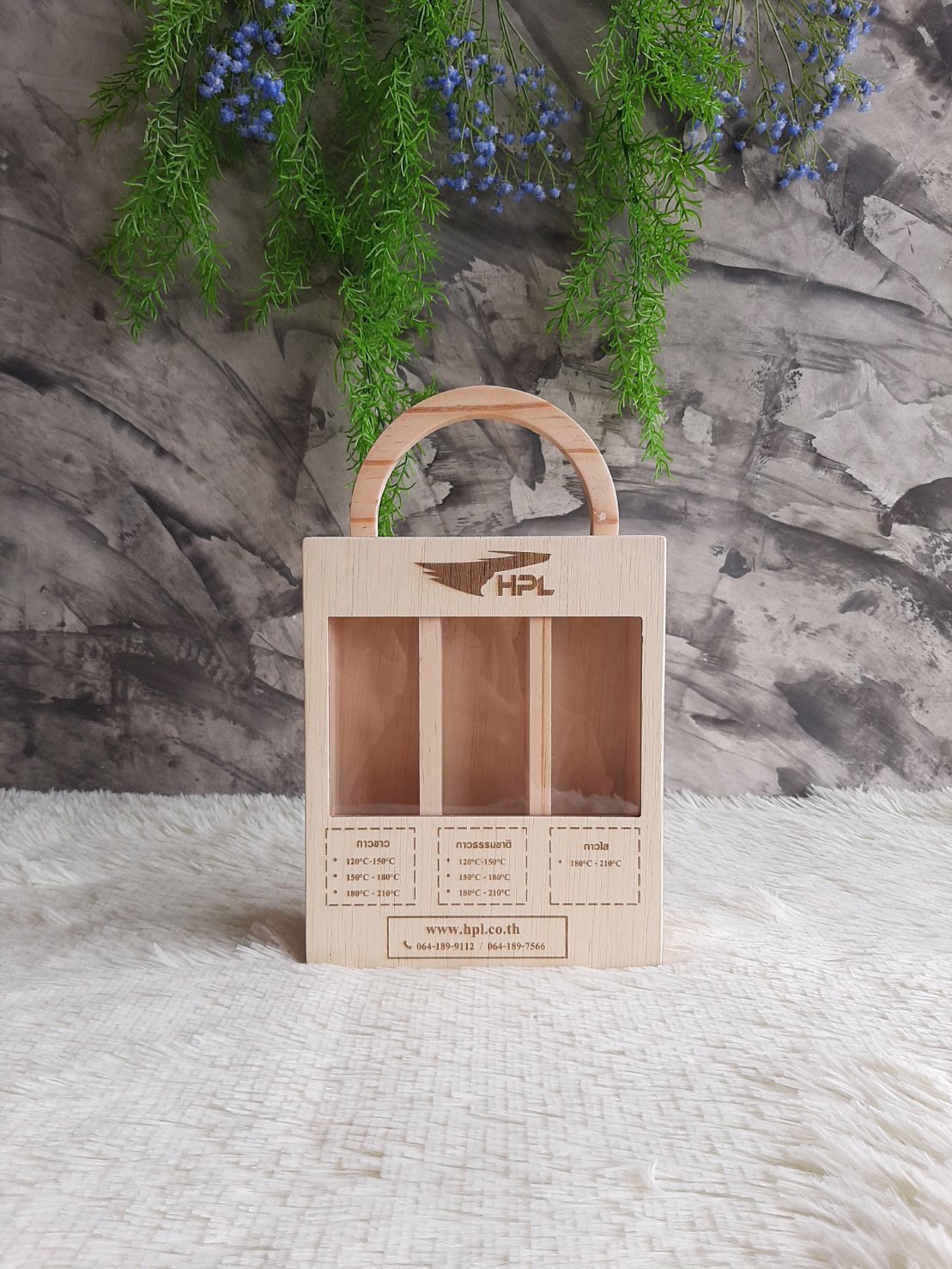 กล่องไม้ฝาสไลด์ อคริลิค