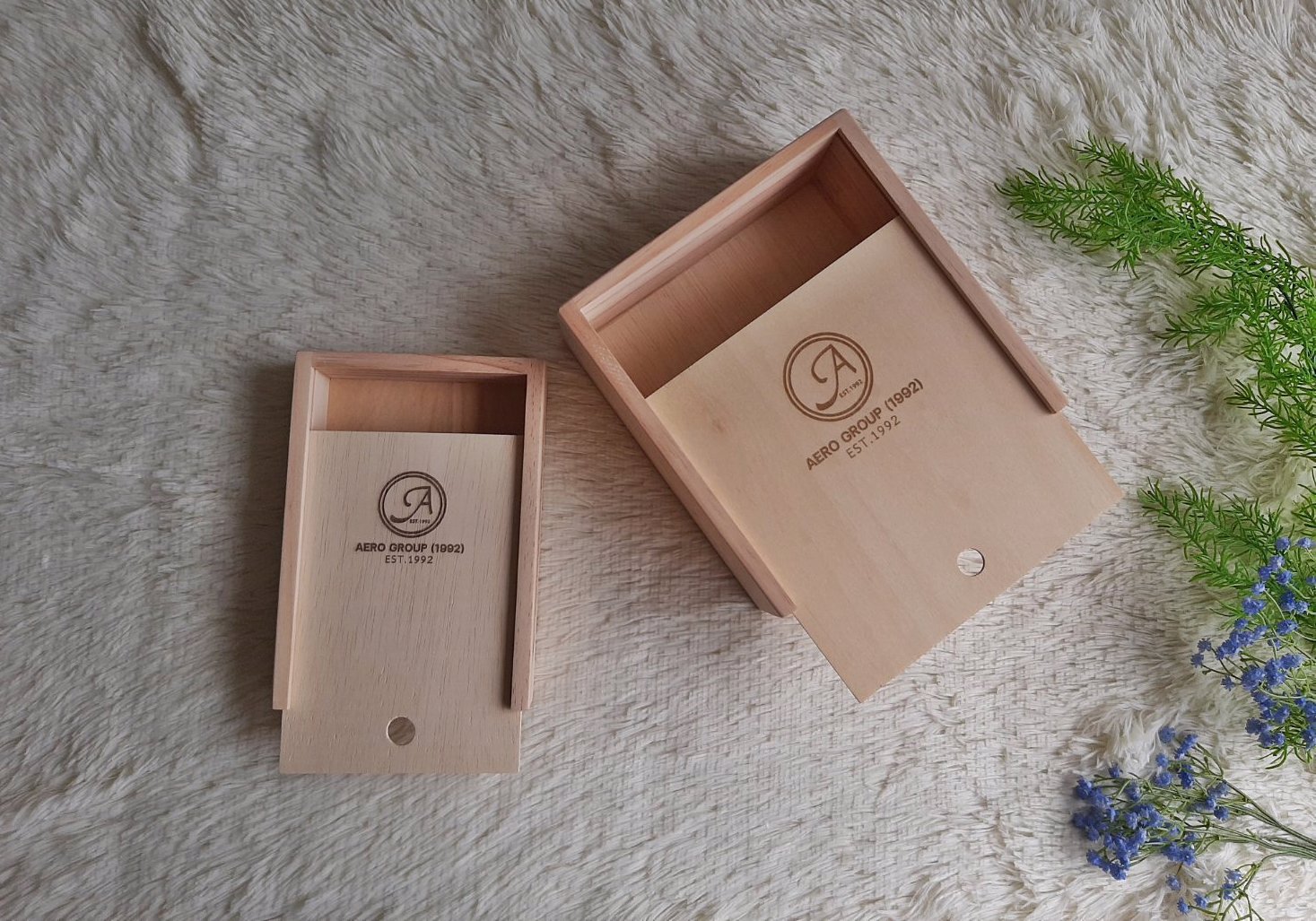 กล่องไม้ฝาดึงสไลด์