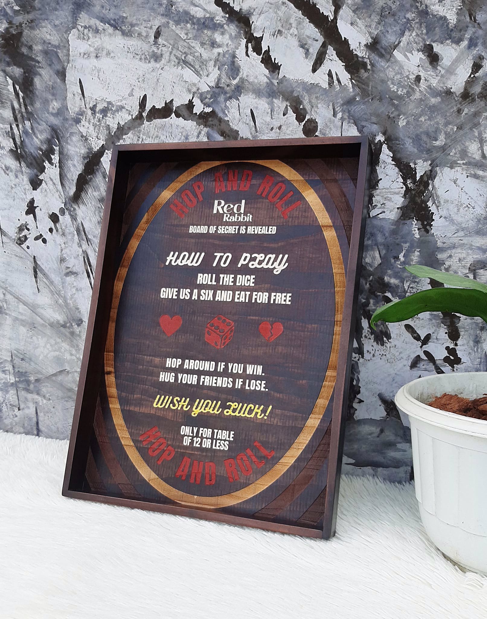 ถาดไม้แนว Art