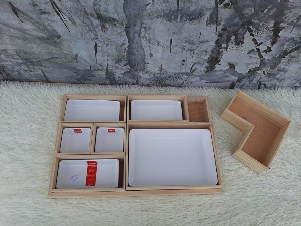 ชุดถาดไม้ใส่อาหาร