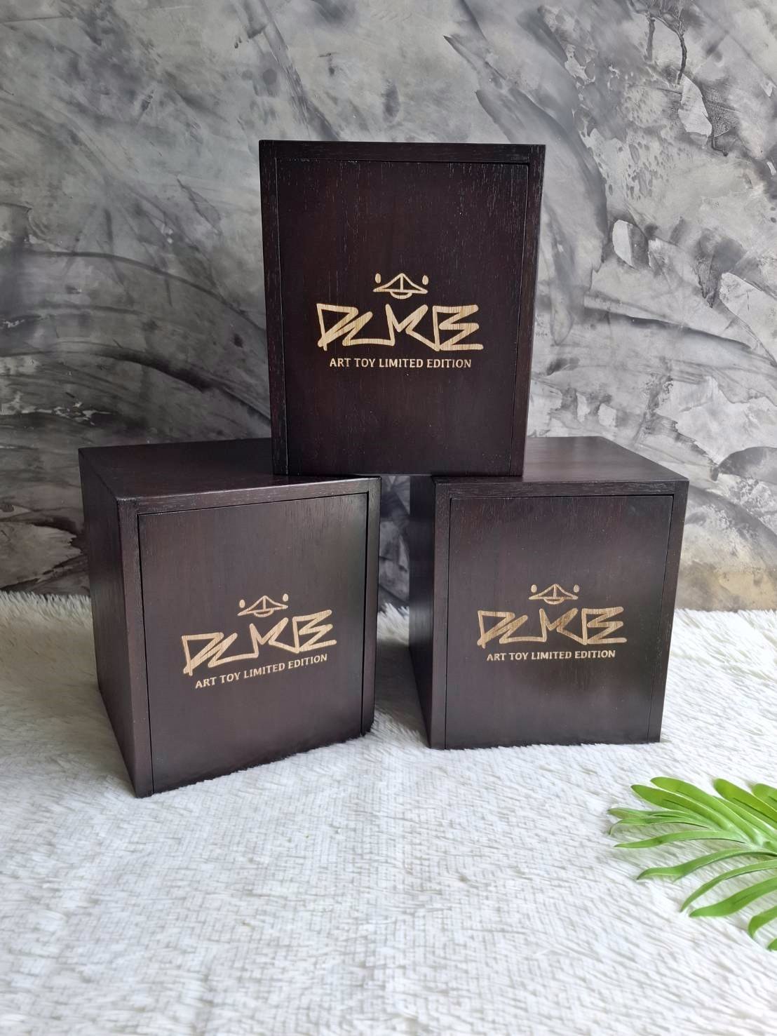 กล่องไม้ฝาสไลด์สีโอ็ค