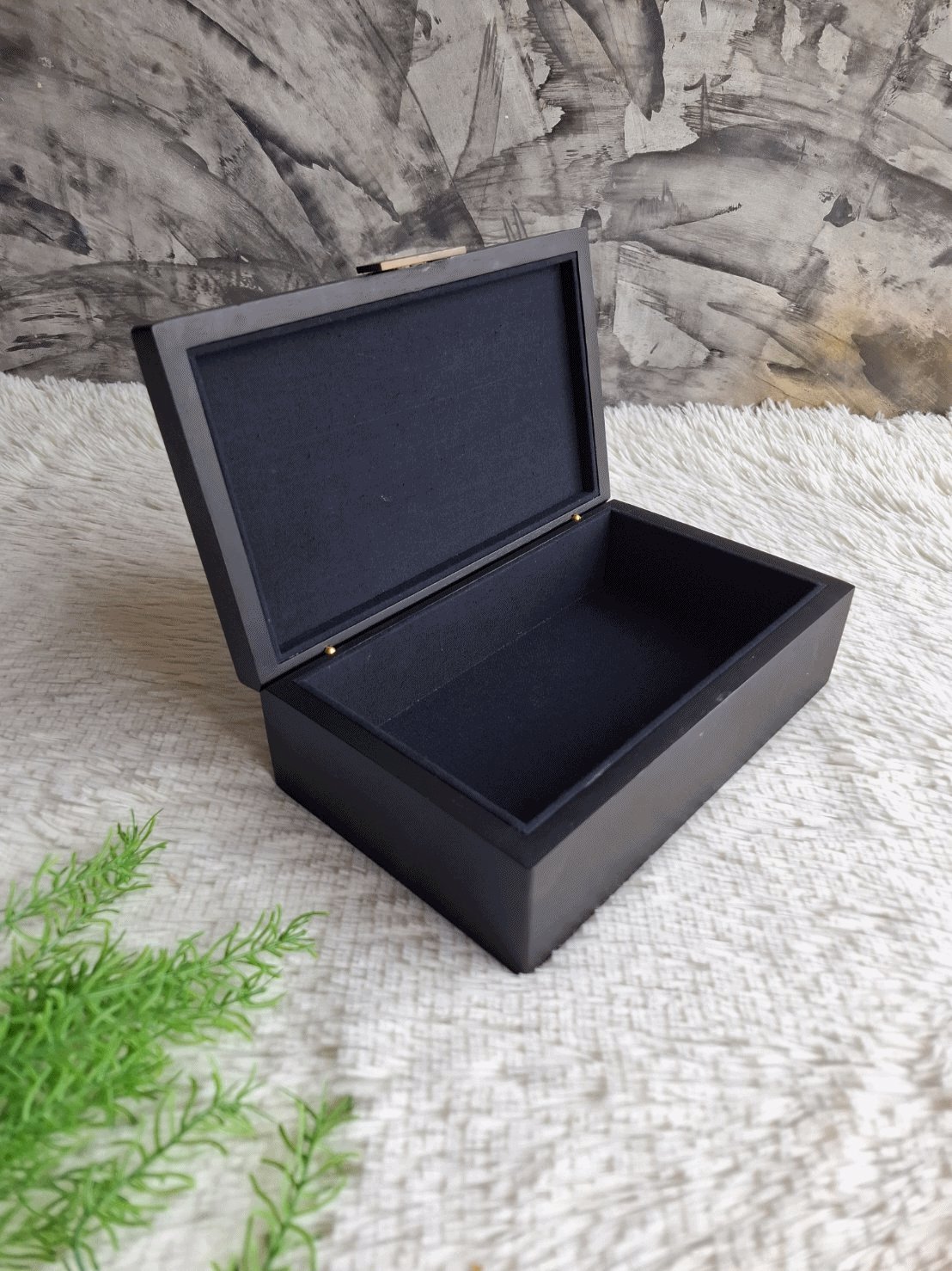 กล่องไม้สักจริงสีวอลนัท