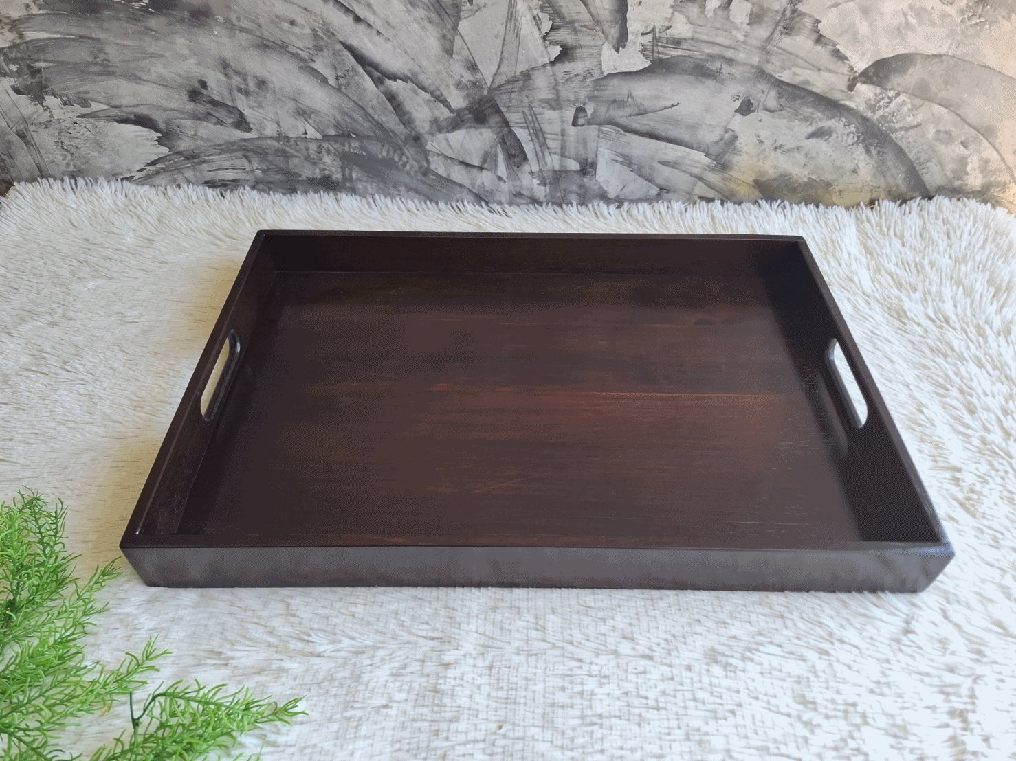 ถาดไม้ยางพารา