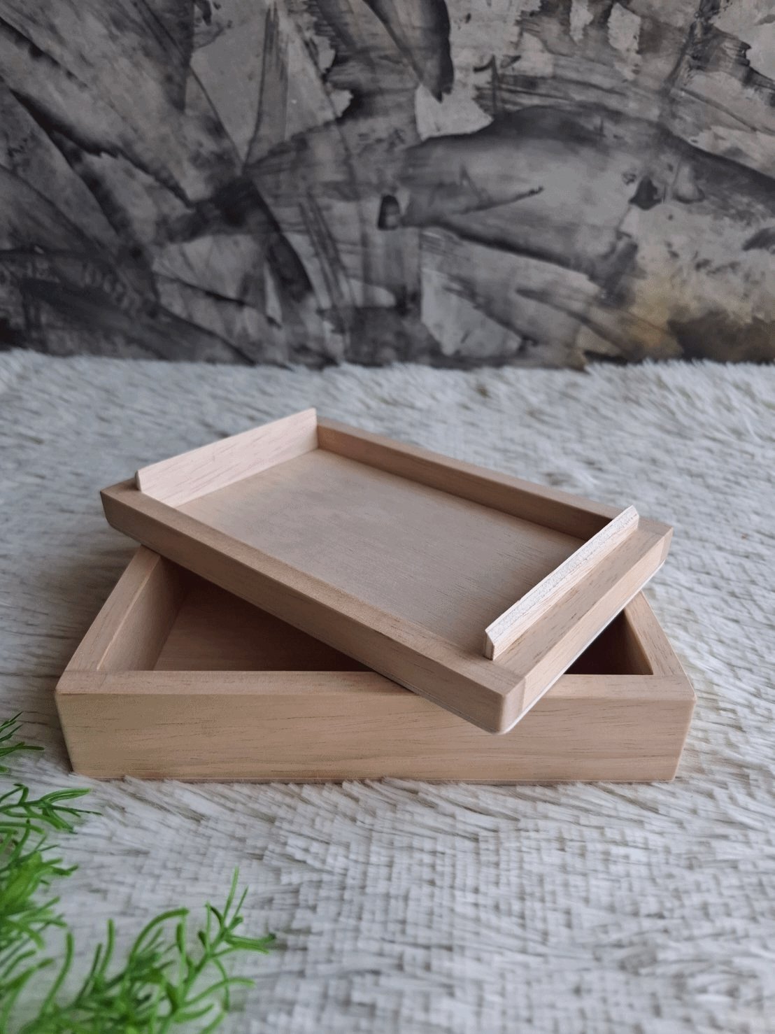 กล่องไม้แบบฝาครอป